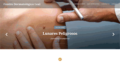 Desktop Screenshot of dermatologialeal.com